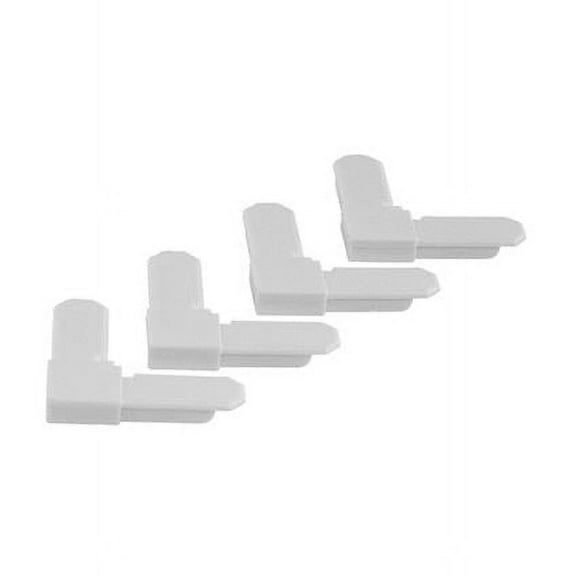 0.31 in White Plastic Frame Corners - 4 Piece - Pack of 10