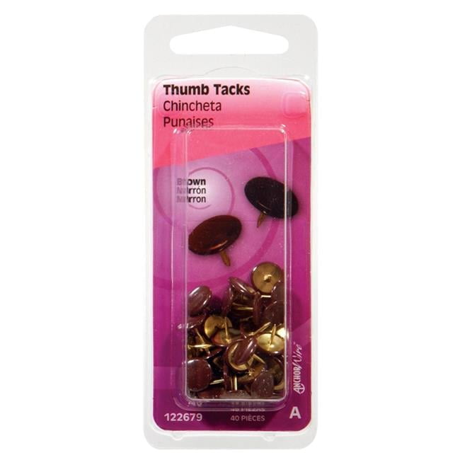 Hillman Brown Push Pins 40 pk Hillman Brown Push Pins 40 pk