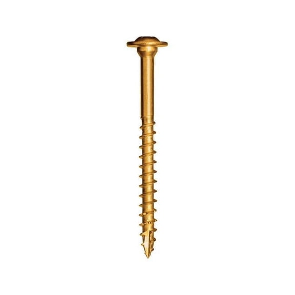 0.31 x 2.5 in. Star Self Tapping Zinc Construction Screws, Yellow