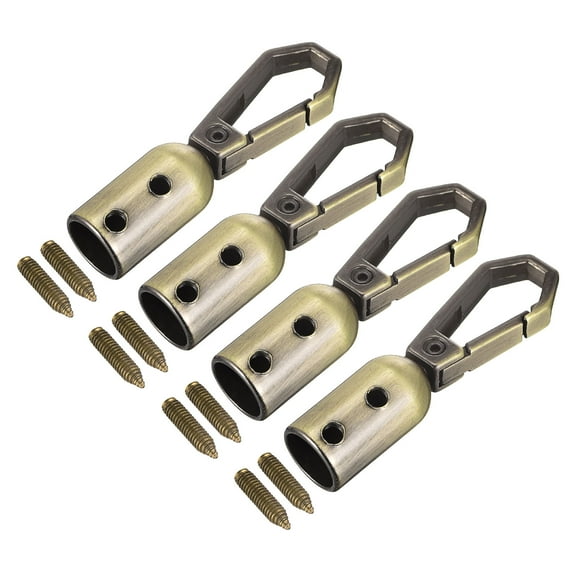0.32" Cord End Cap Terminator Cord Finding for Tassel Jewelry Making 4Pcs Bronze