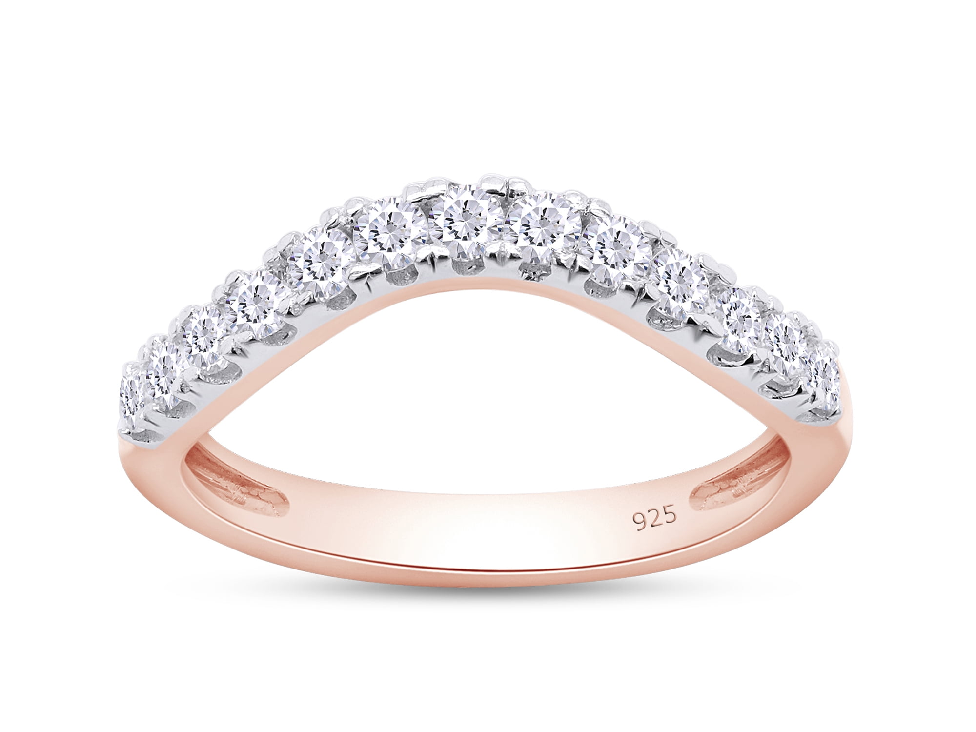 0.33 CT GHI 2mm Moissanite Lab Created Diamond Half Eternity