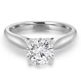 thumbnail image 1 of 0.33 CT Round Diamond Solitaire Engagement Ring in 14K White Gold - Size 8.25, 1 of 1