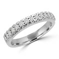 thumbnail image 1 of 0.33 CTW Round Diamond Semi-Eternity Wedding Band Ring in 14K White Gold - Size 8.5, 1 of 1