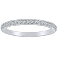 thumbnail image 1 of AFFY 0.33 Carat Round Shape White Natural Diamond Different Weddig Band Ring 14K Solid White Gold Ring Size-8, 1 of 2