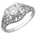 thumbnail image 1 of 0.33 Carat (ctw) 14k White Gold Round White Diamond Semi-Mount Antique Ring 1/3 CT (No Center Stone), 1 of 1