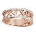 thumbnail image 1 of AFFY 0.33 Ct Round Shape White Diamond Anniversary Band Ring In 14K Solid Rose Gold, 1 of 1