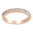 thumbnail image 1 of AFFY 0.33 Ct Round Shape White Diamond Contour Band Ring In 14K Solid Rose Gold, 1 of 1
