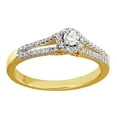thumbnail image 1 of AFFY 0.33 Ct Round Shape White Diamond Engagement Wedding Ring In 14K Solid Yellow Gold, 1 of 1