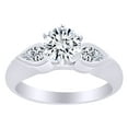 thumbnail image 1 of AFFY 0.33 Ct White Natural Diamond Semi Mount Engagement Ring in 14k White Gold Ring Size - 10, 1 of 2