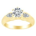 thumbnail image 1 of AFFY 0.33 Ct White Natural Diamond Semi Mount Engagement Ring in 14k Yellow Gold Ring Size - 8.5, 1 of 2