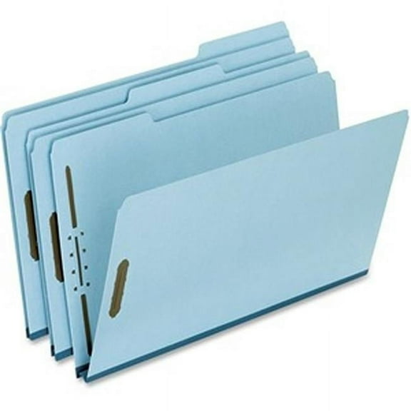 0.33-Legal 1 & 3 Fastener Tab Position File Folder, Blue - Pack of 25