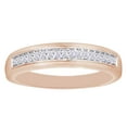 thumbnail image 1 of AFFY (0.33 cttw) Round Shape White Natural Diamond Men's Wedding Band Ring In 10k Rose Gold Ring Size-12, 1 of 2
