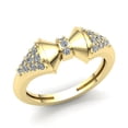 thumbnail image 1 of 0.33ct Round Brilliant Cut Ladies Bridal Bow Anniversary Wedding Band Solid 14K Rose, White or Yellow Gold IJ SI2, 1 of 3