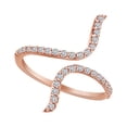 thumbnail image 1 of AFFY 0.34 Carat (Ctw) Round Shape White Natural Diamond Fashion Engagement Ring In 14k Rose Gold Ring Size-5, 1 of 1