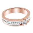 thumbnail image 1 of AFFY 0.34 Ct White Natural Diamond Solitaire Engagement Ring in 14k Two Tone Rose Gold Ring Size - 6, 1 of 1