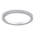 thumbnail image 1 of AFFY 0.35 Carat (Ctw) Round Shape White Natural Diamond Half Eternity Wedding Band Ring In 14k Solid White Gold Ring Size-6, 1 of 1
