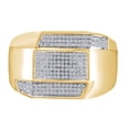 thumbnail image 1 of AFFY 0.35 Carat (Ctw) Round Shape White Natural Diamond Men's Wedding Ring 10k Solid Yellow Gold Ring Size-9, 1 of 1