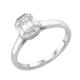 thumbnail image 1 of 0.35 Carat Invisible Set Diamond Engagement Ring Band in 14K White Gold (Ring Size 9), 1 of 5