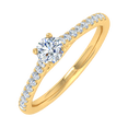 thumbnail image 1 of 0.35 Carat Prong Set Diamond Engagement Ring Band in 14K Yellow Gold (Ring Size 5), 1 of 5