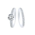thumbnail image 1 of AFFY 0.35 Carat Round Shape White Natural Diamond Semi Mount Wedding Band Ring 18K Solid White Gold Ring Size-5.5, 1 of 1