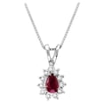 thumbnail image 1 of 0.35 Ct. Diamond And Natural Heated Ruby Pendant In 14K Gold, 1 of 1