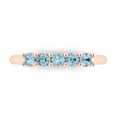 thumbnail image 1 of 0.35 ctw Wedding Band for Women - 14K Rose Gold Simulated Blue Diamond Stackable Eternity Ring, 1 of 6