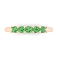 thumbnail image 1 of 0.35 ctw Wedding Band for Women - 14K Rose Gold Simulated Green Diamond Stackable Eternity Ring, 1 of 6