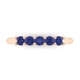 thumbnail image 1 of 0.35 ctw Wedding Band for Women - 14K Rose Gold Simulated Tanzanite Stackable Eternity Ring, 1 of 6