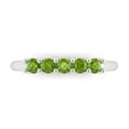 thumbnail image 1 of 0.35 ctw Wedding Band for Women - 14K White Gold Natural Peridot Stackable Eternity Ring, 1 of 6