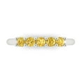 thumbnail image 1 of 0.35 ctw Wedding Band for Women - 14K White Gold Simulated Yellow Diamond Stackable Eternity Ring, 1 of 6