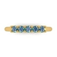 thumbnail image 1 of 0.35 ctw Wedding Band for Women - 14K Yellow Gold Blue Moissanite Stackable Eternity Ring, 1 of 6