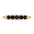 thumbnail image 1 of 0.35 ctw Wedding Band for Women - 14K Yellow Gold Natural Onyx Stackable Eternity Ring, 1 of 6