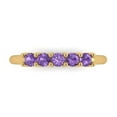 thumbnail image 1 of 0.35 ctw Wedding Band for Women - 14K Yellow Gold Simulated Alexandrite Stackable Eternity Ring, 1 of 6