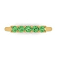 thumbnail image 1 of 0.35 ctw Wedding Band for Women - 14K Yellow Gold Simulated Green Diamond Stackable Eternity Ring, 1 of 6
