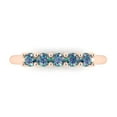 thumbnail image 1 of 0.35 ctw Wedding Band for Women - 18K Rose Gold Blue Moissanite Stackable Eternity Ring, 1 of 6