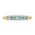 thumbnail image 1 of 0.35 ctw Wedding Band for Women - 18K Yellow Gold Natural Aquamarine Stackable Eternity Ring, 1 of 6