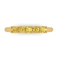 thumbnail image 1 of 0.35 ctw Wedding Band for Women - 18K Yellow Gold Natural Citrine Stackable Eternity Ring, 1 of 6