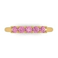 thumbnail image 1 of 0.35 ctw Wedding Band for Women - 18K Yellow Gold Simulated Pink Diamond Stackable Eternity Ring, 1 of 6