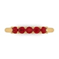 thumbnail image 1 of 0.35 ctw Wedding Band for Women - 18K Yellow Gold Simulated Pink Tourmaline Stackable Eternity Ring, 1 of 6
