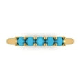 thumbnail image 1 of 0.35 ctw Wedding Band for Women - 18K Yellow Gold Simulated Turquoise Stackable Eternity Ring, 1 of 6
