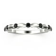 thumbnail image 1 of 0.35Ct Round Cut Black Diamond Moissanite Wedding Band 18K White Gold Over Silver Ring, 1 of 4