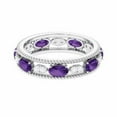 thumbnail image 1 of 0.35ct Oval Eternity Amethyst Engagement Ring with CZ Halo 925 Sterling Silver Promise Ring for Women | Wedding, Engagement Bridal Rings | Mothers Day Gift, 1 of 5