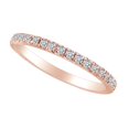 thumbnail image 1 of AFFY 0.36 Carat Round Shape White Natural Diamond Wedding Engagement Band Ring 18K Solid Rose Gold Ring Size-7, 1 of 1