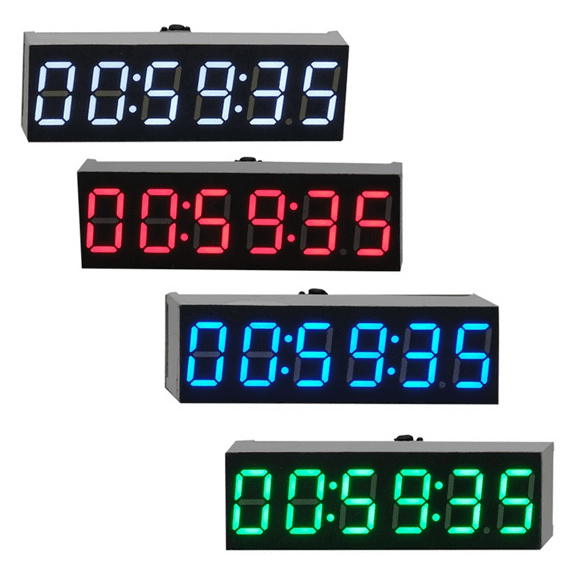 0.36 Inch 6-Bit Clock LED Digital Electronic W Second Display Module Power Off Memory Brightness Adjustment -C
