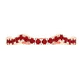 thumbnail image 1 of 0.36 ctw Wedding Band for Women - 18K Rose Gold Simulated Ruby Stackable Eternity Ring, 1 of 6