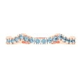 thumbnail image 1 of 0.36 ctw Wedding Band for Women - 14K Rose Gold Simulated Blue Sapphire Stackable Eternity Ring, 1 of 6