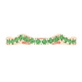 thumbnail image 1 of 0.36 ctw Wedding Band for Women - 14K Rose Gold Simulated Green Diamond Stackable Eternity Ring, 1 of 6