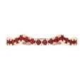thumbnail image 1 of 0.36 ctw Wedding Band for Women - 14K White/Rose Gold Natural Garnet Stackable Eternity Ring, 1 of 6