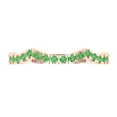 thumbnail image 1 of 0.36 ctw Wedding Band for Women - 14K White/Rose Gold Simulated Green Diamond Stackable Eternity Ring, 1 of 6