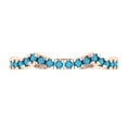 thumbnail image 1 of 0.36 ctw Wedding Band for Women - 14K White/Rose Gold Simulated Turquoise Stackable Eternity Ring, 1 of 6